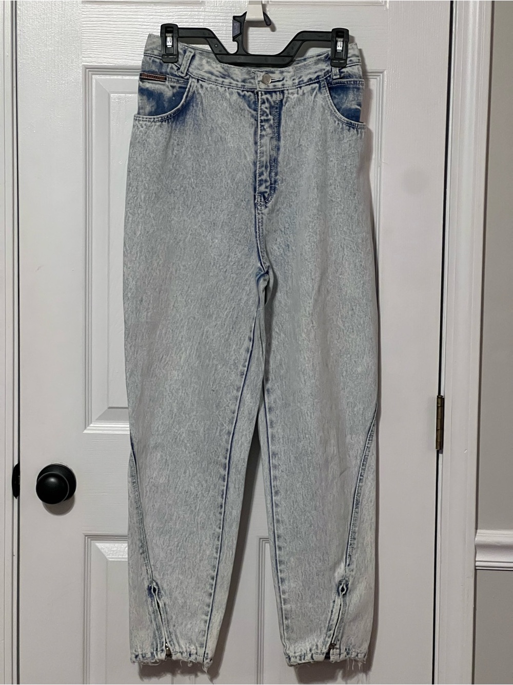 Vintage Gitano 90s Acid Wash High Waist Jeans Ankle Zip Size 12